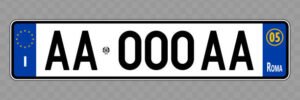 Successful driving license exchange for foreign resident in Italy number plate. vehicle registration plates of italy, italian
